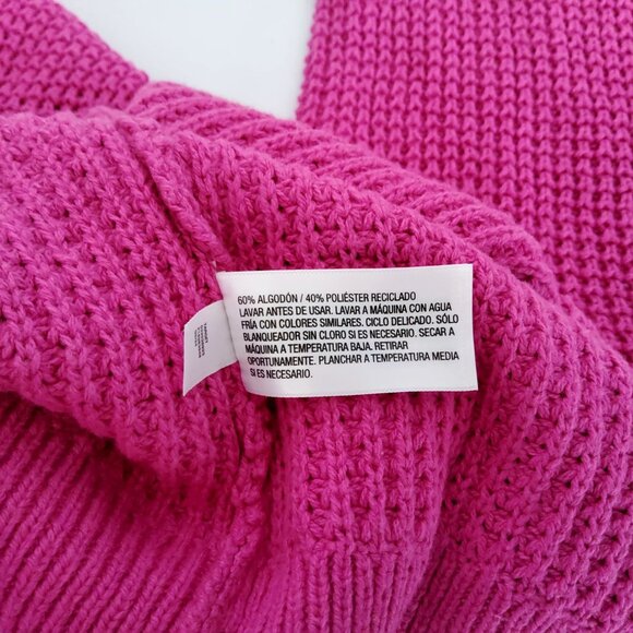 Cat & Jack V-neckline design Womens L/12-14 Pink Button-Up Knit Cardigan Sweater - Picture 6 of 7